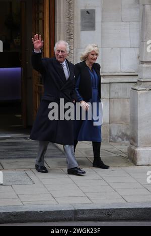 Londra, Regno Unito. 29 gennaio 2024. Immagine © concessa in licenza a Parsons Media. 29/01/2024. Londra, Regno Unito. Re Charles alla London Clinic. Re Carlo III lascia la London Clinic dopo aver subito un trattamento per un ingrossamento della prostata. Foto di Credit: andrew parsons/Alamy Live News Foto Stock