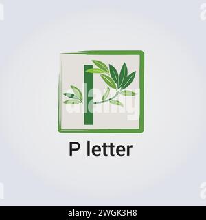 P Letter Icon Design Logo singolo isolato marchio identità aziendale vari colori modello modificabile vettoriale emblema monogramma illustrazione marchio Illustrazione Vettoriale