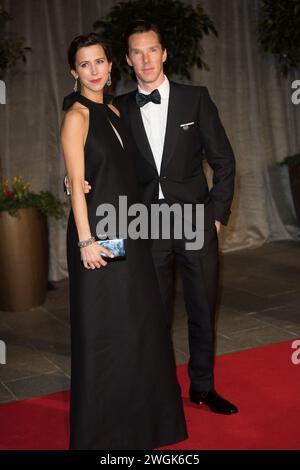 Londra, Regno Unito. 8 febbraio 2015. Nella foto: Benedict Cumberbatch, Sophie Hunter partecipa al 68° Annual EE British Academy Film Awards After-Party a Grosveno Foto Stock