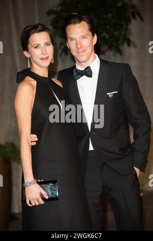 Londra, Regno Unito. 8 febbraio 2015. Nella foto: Benedict Cumberbatch, Sophie Hunter partecipa al 68° Annual EE British Academy Film Awards After-Party a Grosveno Foto Stock