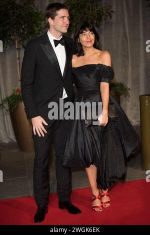 Londra, Regno Unito. 8 febbraio 2015. Nella foto: Kris Thykier, Claudia Winkleman partecipa al 68° Annual EE British Academy Film Awards After-Party a Grosvenor ho Foto Stock