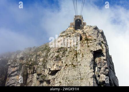 Funivia che sale da Table Mountain a città del Capo, Sudafrica, Africa Foto Stock