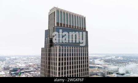 Fotografia aerea di Omaha, Nebraska, Stati Uniti. Foto Stock