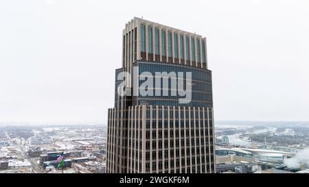 Fotografia aerea di Omaha, Nebraska, Stati Uniti. Foto Stock