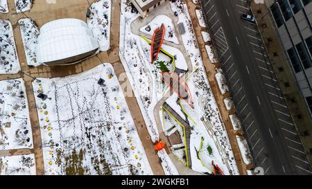 Fotografia aerea di Omaha, Nebraska, Stati Uniti. Foto Stock