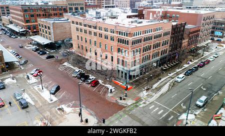 Fotografia aerea di Omaha, Nebraska, Stati Uniti. Foto Stock