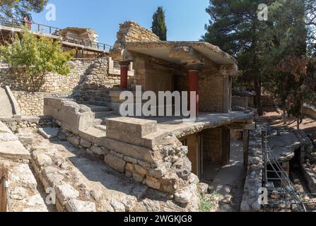 Una foto della South House al Palazzo di Knossos. Foto Stock