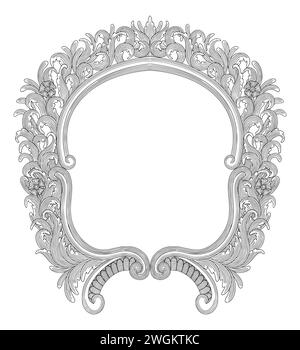 cornice antica illustrazione vettoriale per incisioni vintage Illustrazione Vettoriale