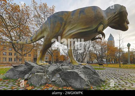 Tyrannosaurus rex, T. rex, T-Rex (Tyrannosaurus rex), replica dinosauro di un Tyrannosaurus rex, Germania, Assia, Francoforte sul meno Foto Stock