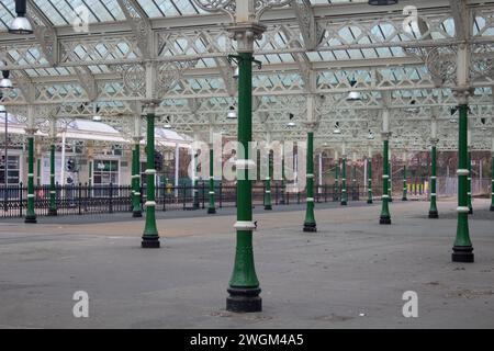 Stazione della metropolitana di Tynemouth, una stazione che serve la città costiera di Tynemouth, North Tyneside, Tyne and Wear, Northumberland, Regno Unito Foto Stock