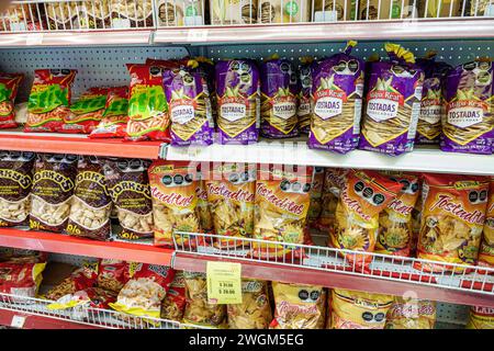 Merida Mexico, Barrio de Santiago Centro, Calle 72, Super Aki Santiago, supermercato, mercato alimentare, business, corridoio, interni Foto Stock