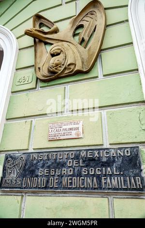 Merida Mexico, Centro Historico centro centro storico quartiere, Calle 59, Casa Palomeque, istituto di sicurezza sociale, unità medica familiare divisione, esterno Foto Stock