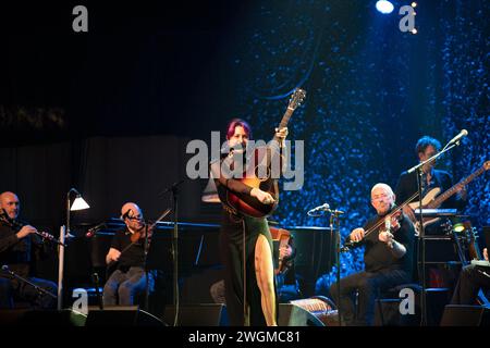 Glasgow, Scotland, UK. 04th Feb, 2024. Glasgow Scotland. Lindsay Lou, American bluegrass and Americana singer songwriter, performed at the Glasgow concert hall at Transatlantic Sessions 2024 as part of Celtic Connections. New album Queen of Time. Photo Pauline Keightley/ Alamy. Credit: Pauline Keightley/Alamy Live News Stock Photo