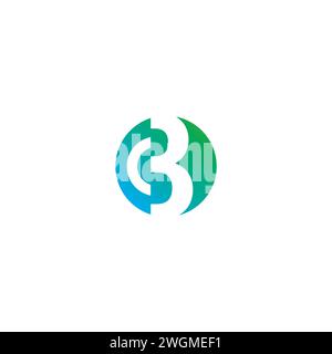 Simbolo del logo CB. Icona CB con lettera Illustrazione Vettoriale