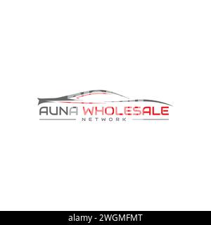 Design del logo dell'auto. Illustrazione Vettoriale
