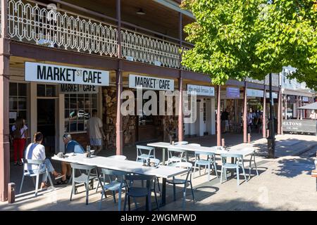 Centro città di Mudgee e Market Street Cafe caffetteria, New South Wales, Australia, 2024 Foto Stock