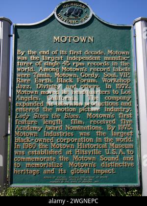 Museo Tamla Motown, Detroit, Michigan, Stati Uniti Foto Stock