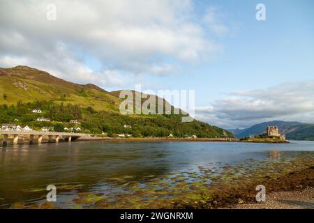 Castello di Eilean Donan sul Loch Duich Western Highlands, Scozia Foto Stock