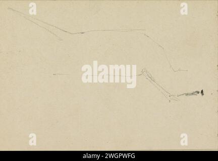 Architecture Study, Willem Witsen, 1906 - 1907 Page 34 from a sketchbook with 25 magazines. Carta Wijk bij Duurstede. architettura in gesso Foto Stock