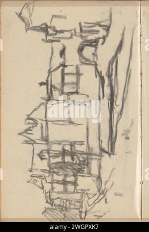 Beurspleintje ad Amsterdam, vista dal Rokin, George Hendrik Breitner, 1910 Beurspleintje 2-4 con il cancello del mercato azionario per la diga (Vijgendam) sulla destra. Pagina 33 da un bozzetto con 45 fogli. Giornale di Amsterdam. architettura civica gesso; edifici; abitazioni. Piazza, luogo, circo, ecc. Beursplein. Beurspoortje. Rokin Foto Stock