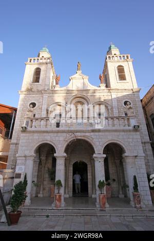 La chiesa delle nozze a Cana, costruita sul luogo del primo miracolo di Gesù, Israele Foto Stock
