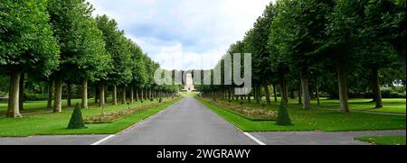 Cimitero e memoriale americano Aisne-Marne a Belleau, Francia settentrionale. - Cimitero della prima guerra mondiale. Foto Stock