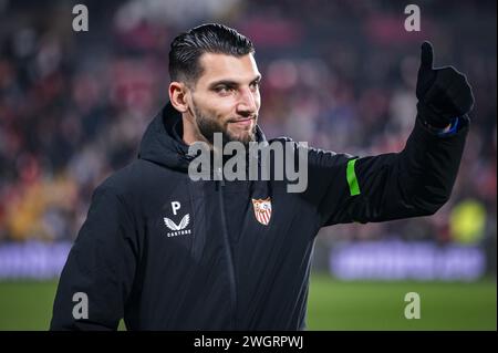 Madrid, Spagna. 5 febbraio 2024. Rafa Mir di Siviglia visto prima della partita di calcio la Liga EA Sports 2023/24 tra Rayo Vallecano vs Sevilla all'Estadio Vallecas di Madrid, Spagna. Credito: Agenzia fotografica indipendente/Alamy Live News Foto Stock