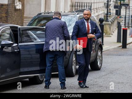 Londra, Regno Unito. 6 febbraio 2024. James Clever, Ministro degli interni, a Downing Street per una riunione del Gabinetto. Crediti: Karl Black/Alamy Live News Foto Stock