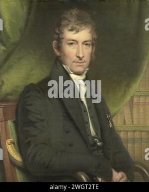 Johan Fraser (1780-1843), Charles Howard Hodges, 1835 Pittura Ritratto di Johan Fraser. Dimezzato, seduto su una sedia per una libreria. Pendente SK-A-1568. tela. personale storico della vernice a olio (vernice) Foto Stock