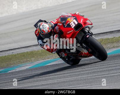 Kuala Lumpur, Malesia. 6 febbraio 2024. Il pilota spagnolo Pedro Acosta della Red Bull GASGAS Tech3 in azione durante il test ufficiale di Sepang MotoGP sul circuito Internazionale di Sepang. Credito: SOPA Images Limited/Alamy Live News Foto Stock