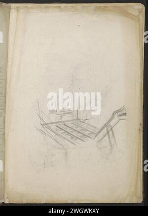 Tavole su un portale, 1837 - 1881 Leaf 25 Recto da un bozzetto con 33 fogli e 10 disegni separati. carta. rivestimento a matita per pavimenti. arch, archivolt  architettura Foto Stock