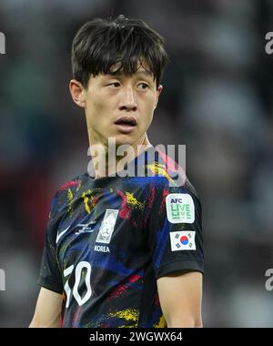 Doha, Qatar. 6 febbraio 2024. DOHA, QATAR - 06 FEBBRAIO: Lee Jae-sung della Corea del Sud durante la semifinale della Coppa d'Asia AFC tra Giordania e Corea del Sud all'Ahmad Bin Ali Stadium il 6 febbraio 2024 a Doha, Qatar crediti: Sebo47/Alamy Live News Foto Stock