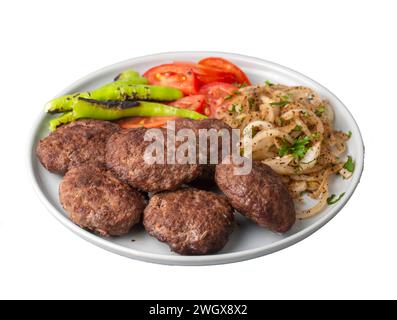 Cibo tradizionale turco; polpette turche, nome turco; Akcaabat kofte o kuru kofte) Foto Stock