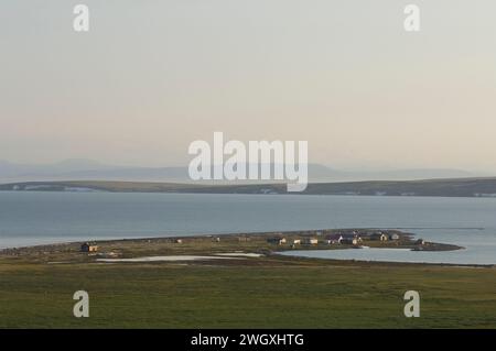 Città sull isola di Herschel off la Mackenzie delta del fiume Yukon Territory Canada Foto Stock