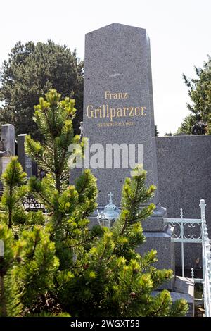 Franz Grillparzer, scrittore austriaco, Ehrengrab am Hietzinger Friedhof a Vienna, Austria Foto Stock