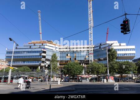 Cantiere, ricostruzione Franz Josefsbahnhof, Vienna, Austria Foto Stock