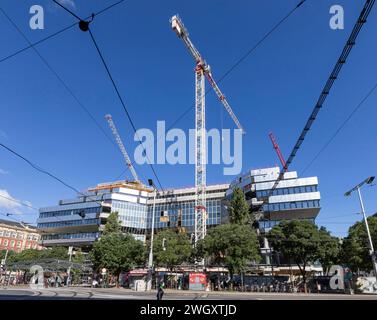 Cantiere, ricostruzione Franz Josefsbahnhof, Vienna, Austria Foto Stock