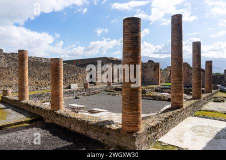 Casa di Cornelii nel Parco Archeologico di Pompei. Pompei-napoli-Italia Foto Stock