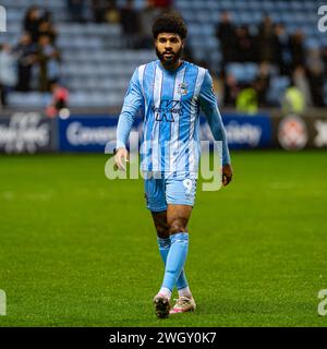 6 febbraio 2024; Coventry Building Society Arena, Coventry, Inghilterra; fa Cup Football, quarto round Replay, Coventry City contro Sheffield Wednesday; Ellis Simms di Coventry Foto Stock