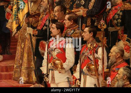 Au service des Tsars - George Becker - le couronnement de l'empereur Alexandre III et de l'impératrice Maria Ferodovna - 1888 - ЭРЖ-1637 - 005. Foto Stock