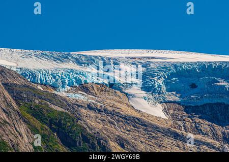 Ghiacciaio Svartisen nel nord della Norvegia Foto Stock