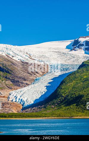 Ghiacciaio Svartisen nel nord della Norvegia Foto Stock