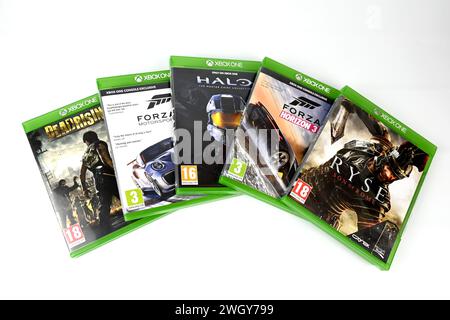 Titoli esclusivi per Xbox One (forza, Halo, Dead Rising 3 e Ryse: Son of Rome) – Galles, Regno Unito – 6 febbraio 2024 Foto Stock