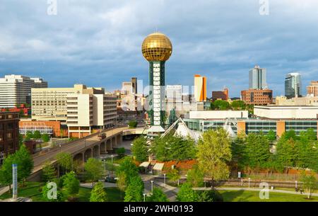 Sunsphere nel World's Fair Park, Knoxville, Tennessee Foto Stock