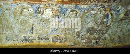 Donatori di eftalite Bamiyan, soffitto del Buddha di 38 metri. Foto Stock