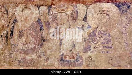 Statua reale a soffitto di Buddha di 38 metri a Bamiyan. Foto Stock