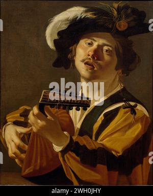 The Lute Player di Dirck van Baburen Foto Stock