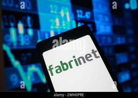 Brasile. 5 febbraio 2024. In questa immagine, il logo Fabrinet viene visualizzato sullo schermo di uno smartphone. Credito: SOPA Images Limited/Alamy Live News Foto Stock