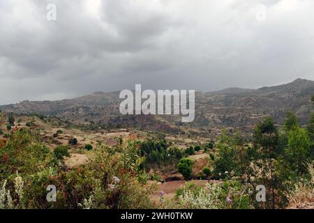 Splendidi paesaggi nella regione del Tigray nel nord dell'Etiopia. Foto Stock