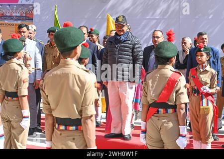 Nuova Delhi, India. 6 febbraio 2024. NUOVA DELHI, INDIA - 6 FEBBRAIO: Arvind Kejriwal, primo ministro di Delhi durante l'inaugurazione del nuovo edificio della Dr. B. R. Ambedkar School of Specialized Excellence a Paschim Vihar il 6 febbraio 2024 a nuova Delhi, India. (Foto di Sanchit Khanna/Hindustan Times/Sipa USA) credito: SIPA USA/Alamy Live News Foto Stock